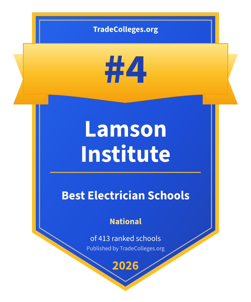 Lamson Institute — #4 of 413 ranked electrician schools nationally, TradeColleges.org 2026