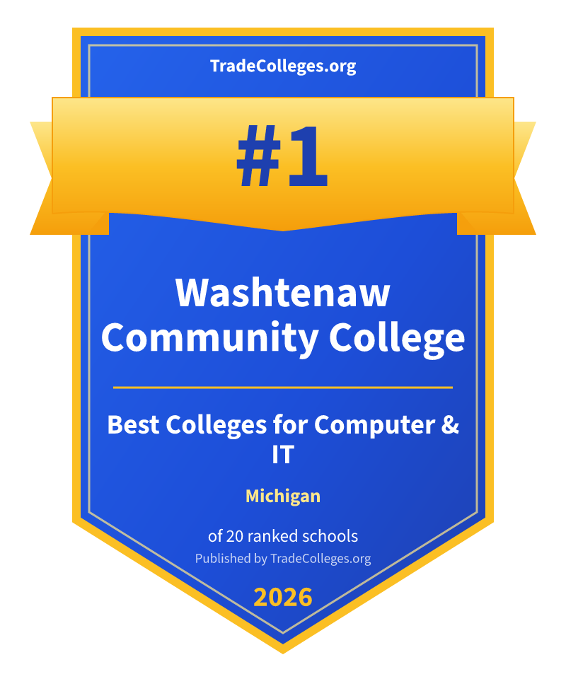 Washtenaw Community College — #1 of 20 ranked colleges for computer & it in Michigan, TradeColleges.org 2026
