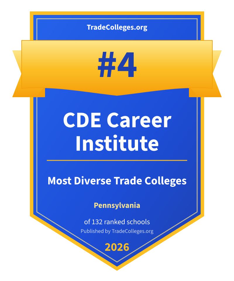 CDE Career Institute — #4 of 132 ranked most diverse trade colleges in Pennsylvania, TradeColleges.org 2026