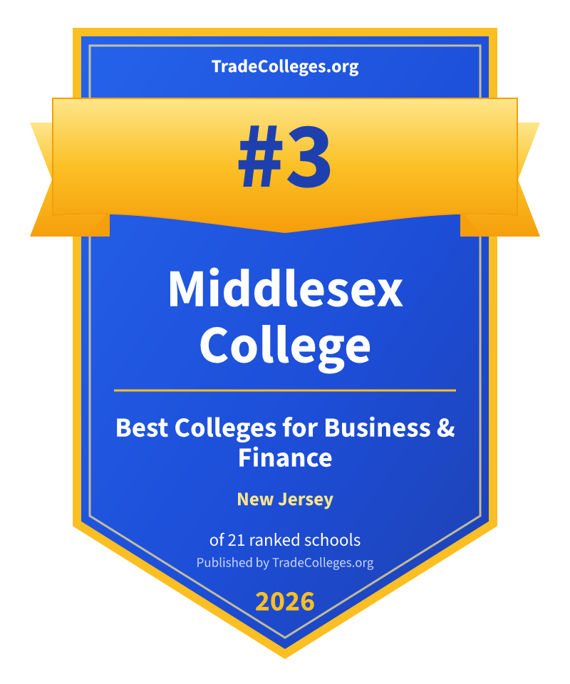 Middlesex College — #3 of 21 ranked colleges for business & finance in New Jersey, TradeColleges.org 2026