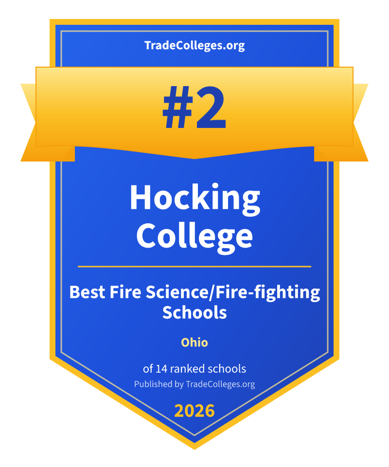 Hocking College — #2 of 14 ranked fire science/fire-fighting schools in Ohio, TradeColleges.org 2026