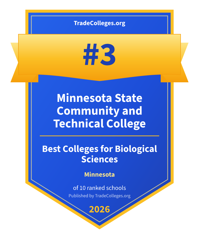Minnesota State Community and Technical College — #3 of 10 ranked colleges for biological sciences in Minnesota, TradeColleges.org 2026