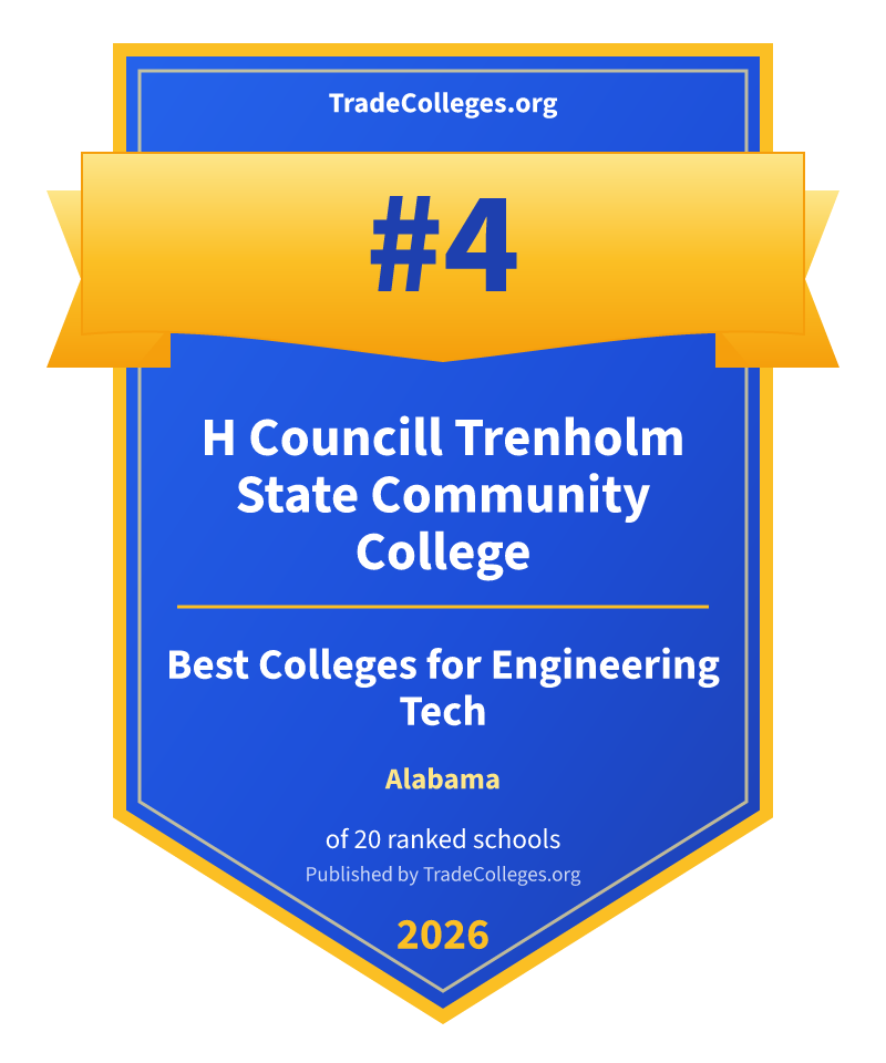 H Councill Trenholm State Community College — #4 of 20 ranked colleges for engineering tech in Alabama, TradeColleges.org 2026