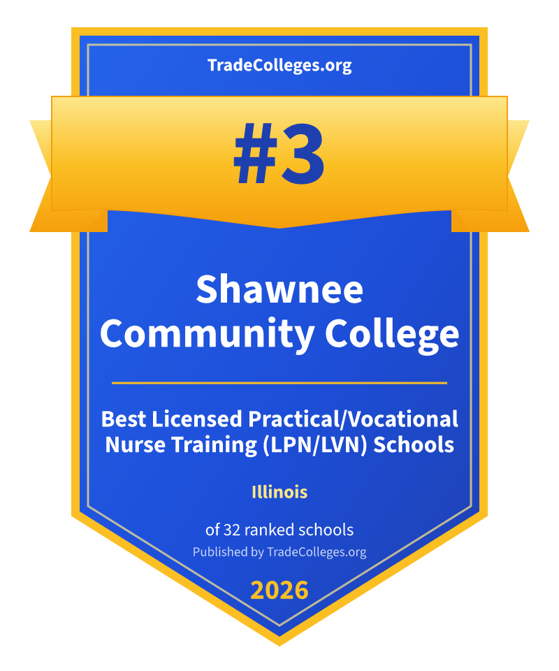 Shawnee Community College — #3 of 32 ranked licensed practical/vocational nurse training (lpn/lvn) schools in Illinois, TradeColleges.org 2026