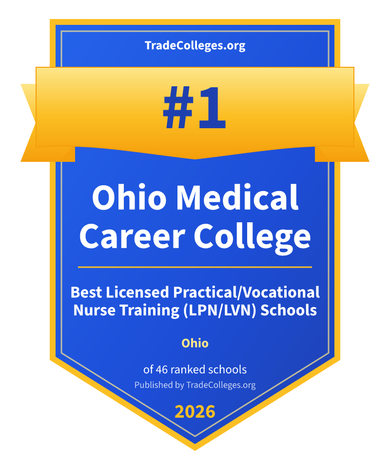 Ohio Medical Career College — #1 of 46 ranked licensed practical/vocational nurse training (lpn/lvn) schools in Ohio, TradeColleges.org 2026