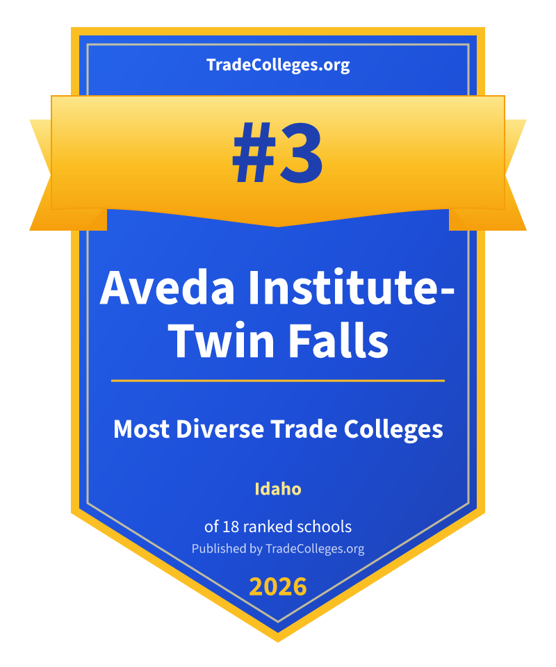Aveda Institute-Twin Falls — #3 of 18 ranked most diverse trade colleges in Idaho, TradeColleges.org 2026