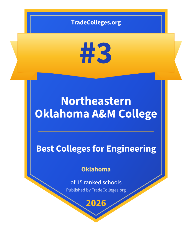 Northeastern Oklahoma A&M College — #3 of 15 ranked colleges for engineering in Oklahoma, TradeColleges.org 2026