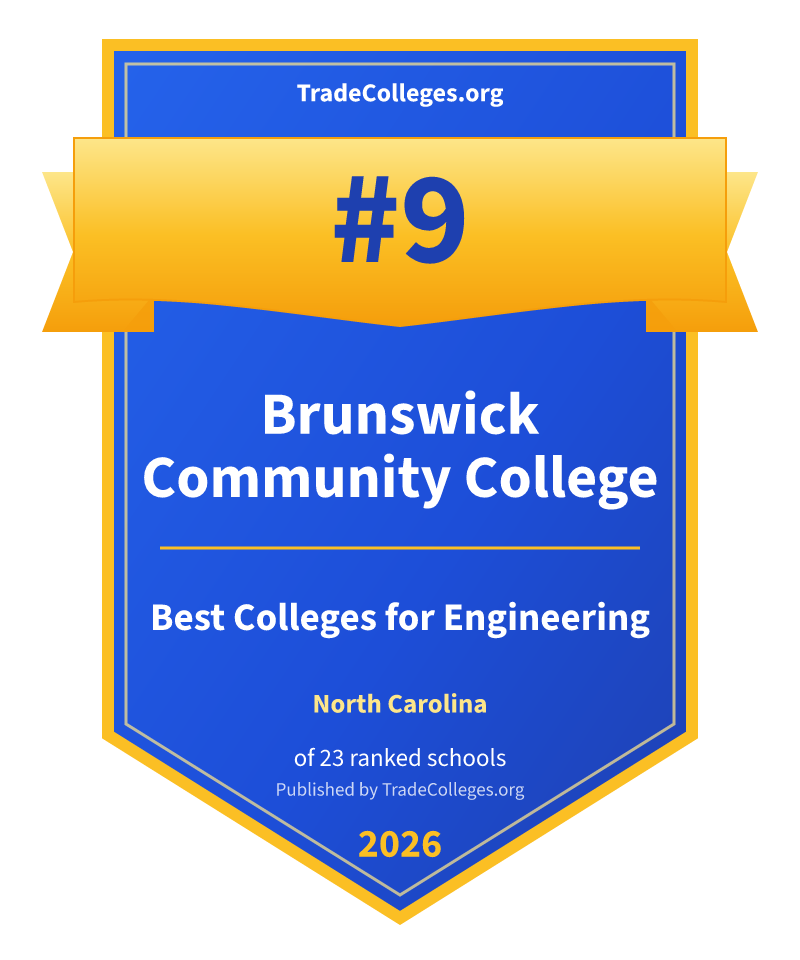 Brunswick Community College — #9 of 23 ranked colleges for engineering in North Carolina, TradeColleges.org 2026