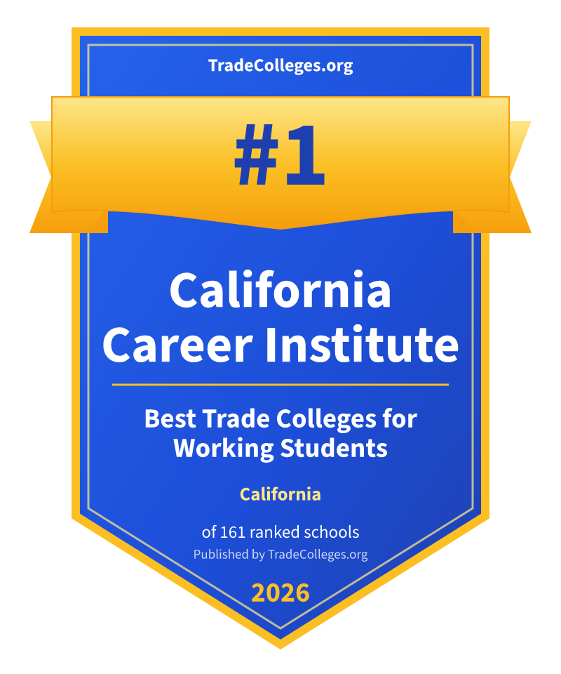 California Career Institute — #1 of 161 ranked trade colleges for working students in California, TradeColleges.org 2026