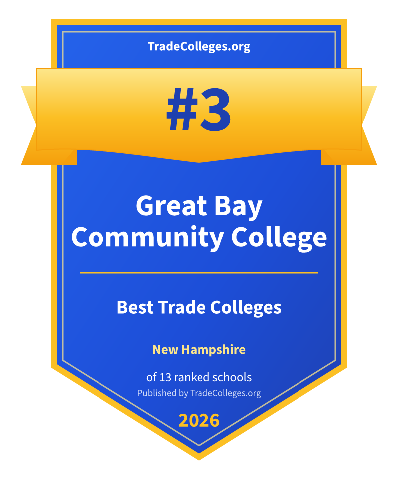 Great Bay Community College — #3 of 13 ranked trade colleges in New Hampshire, TradeColleges.org 2026
