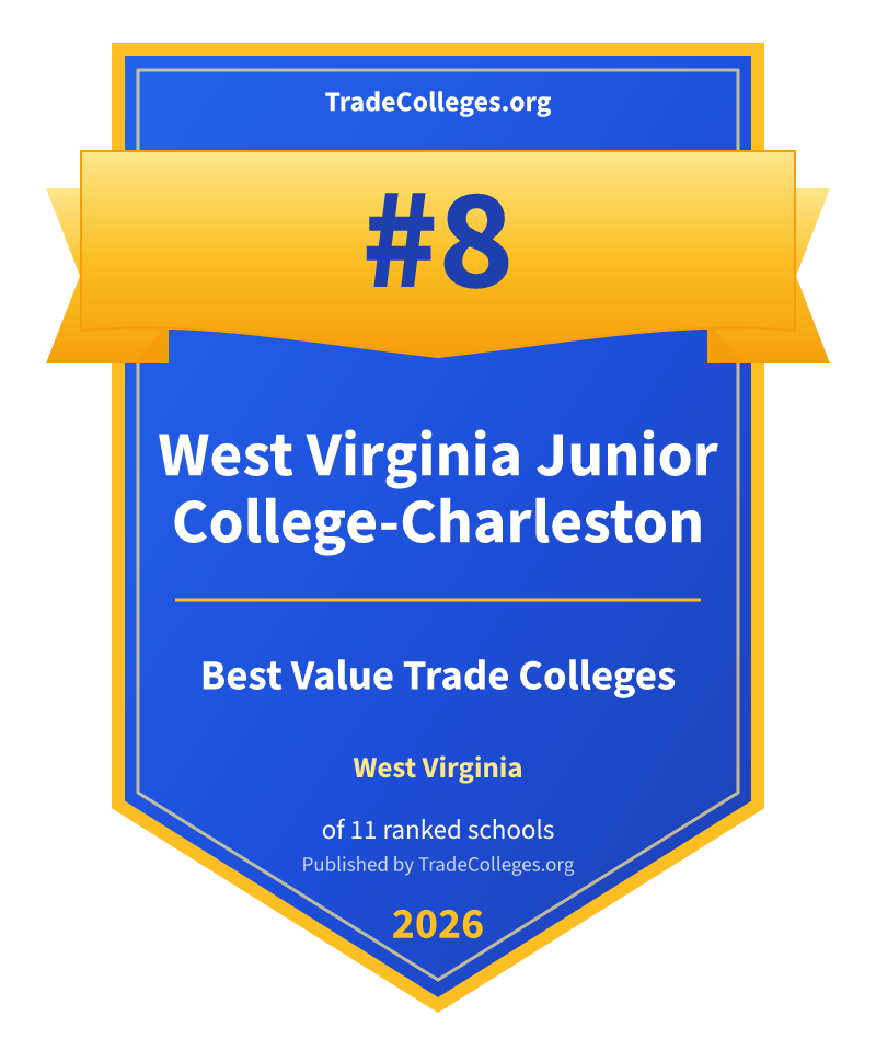 West Virginia Junior College-Charleston — #8 of 11 ranked value trade colleges in West Virginia, TradeColleges.org 2026