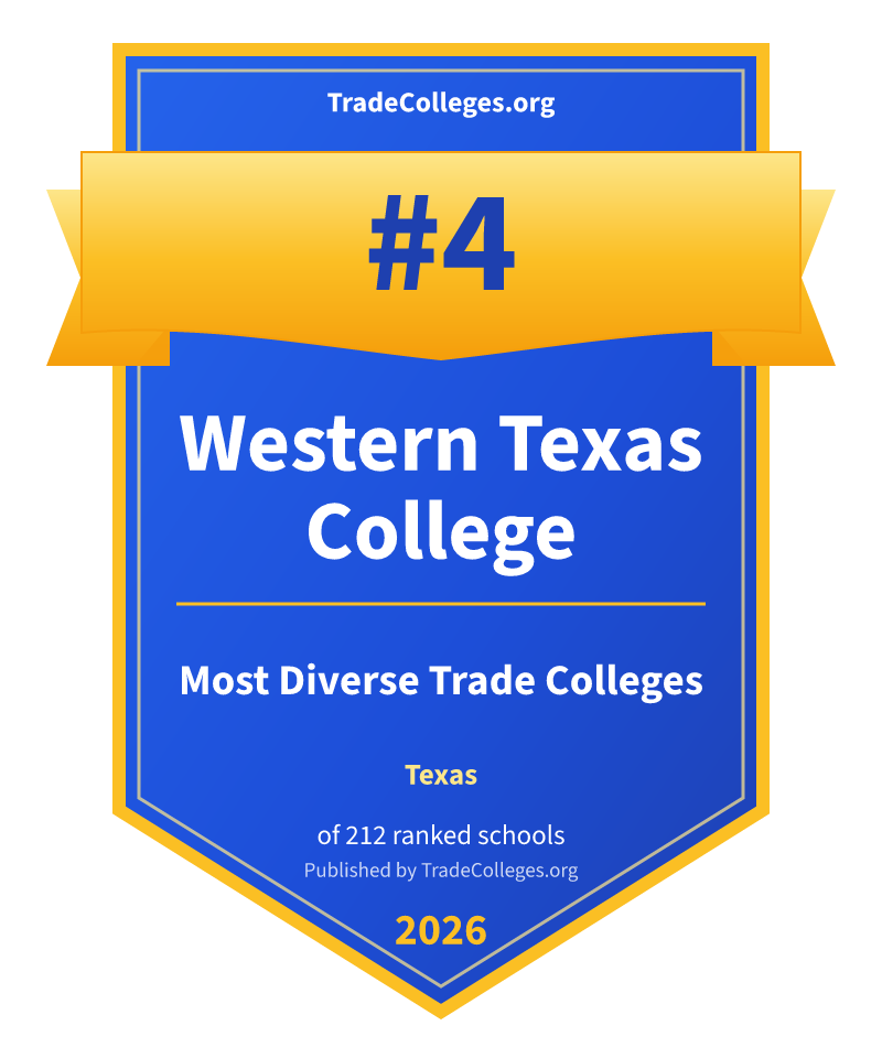 Western Texas College — #4 of 212 ranked most diverse trade colleges in Texas, TradeColleges.org 2026