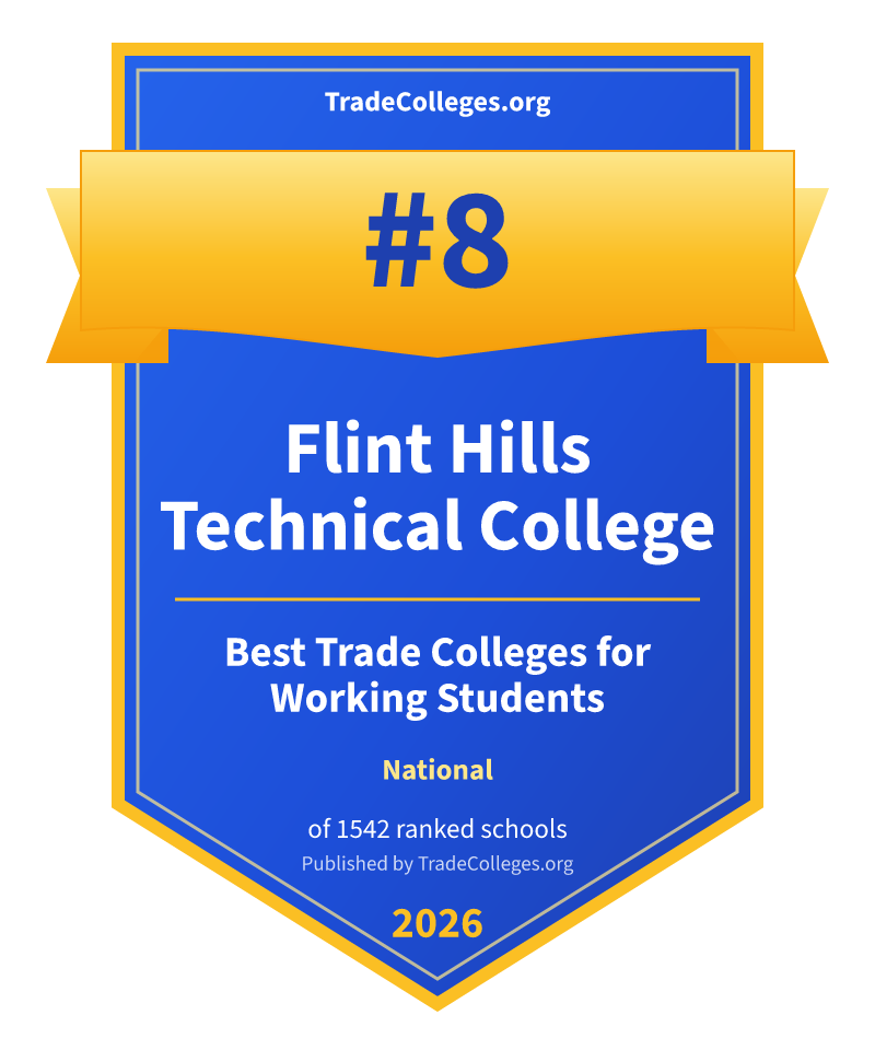 Flint Hills Technical College — #8 of 1542 ranked trade colleges for working students nationally, TradeColleges.org 2026