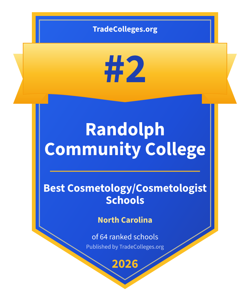 Randolph Community College — #2 of 64 ranked cosmetology/cosmetologist schools in North Carolina, TradeColleges.org 2026