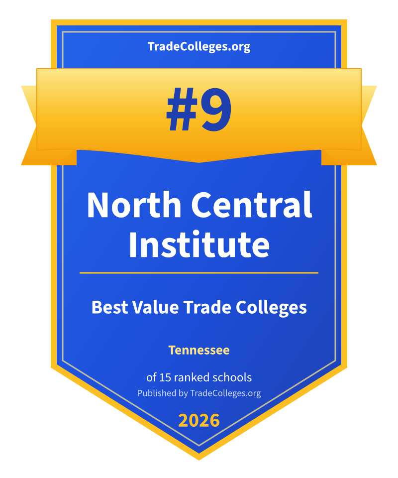 North Central Institute — #9 of 15 ranked value trade colleges in Tennessee, TradeColleges.org 2026