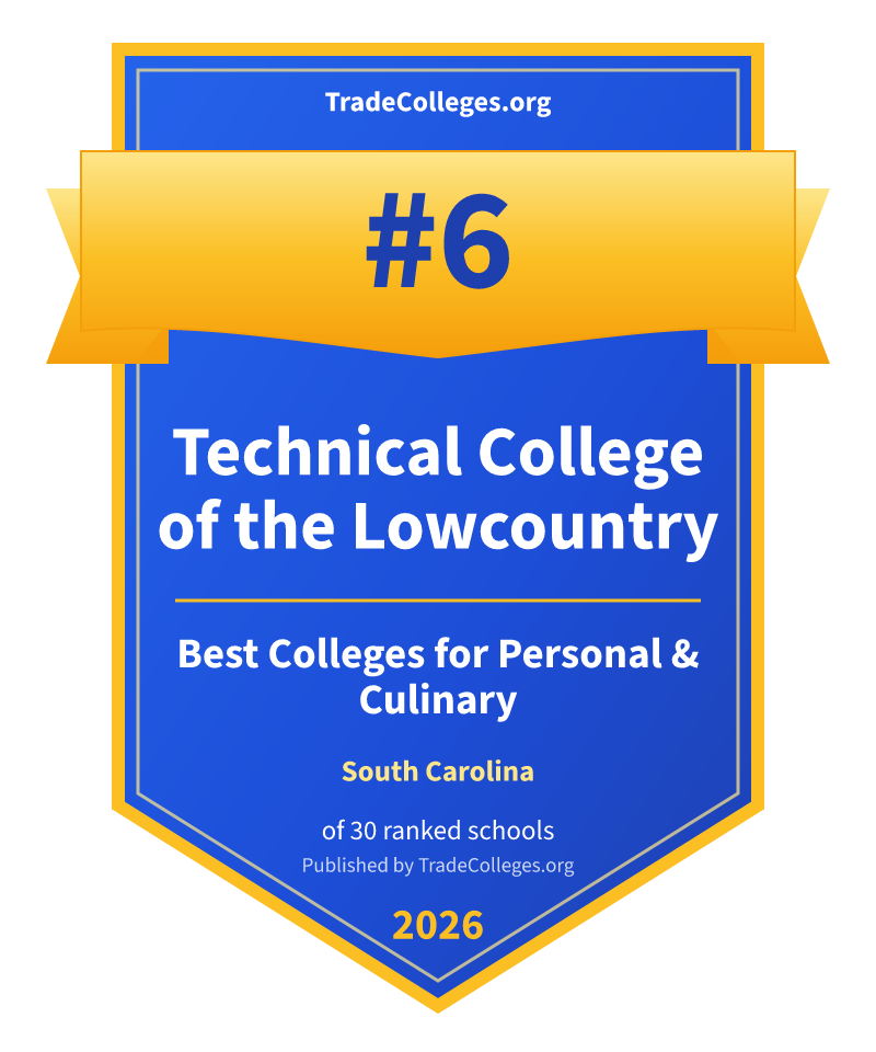 Technical College of the Lowcountry — #6 of 30 ranked colleges for personal & culinary in South Carolina, TradeColleges.org 2026