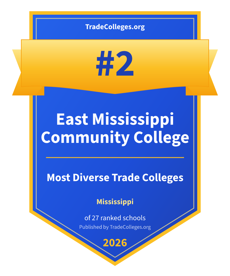 East Mississippi Community College — #2 of 27 ranked most diverse trade colleges in Mississippi, TradeColleges.org 2026
