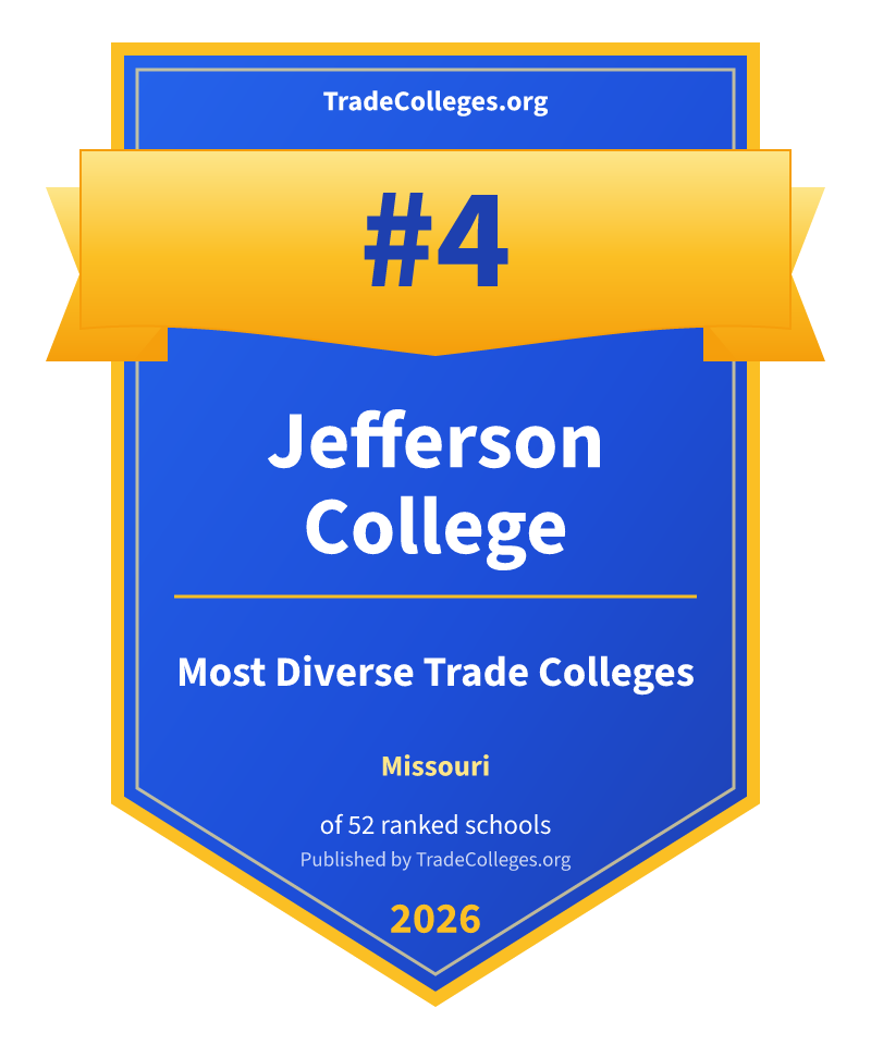 Jefferson College — #4 of 52 ranked most diverse trade colleges in Missouri, TradeColleges.org 2026