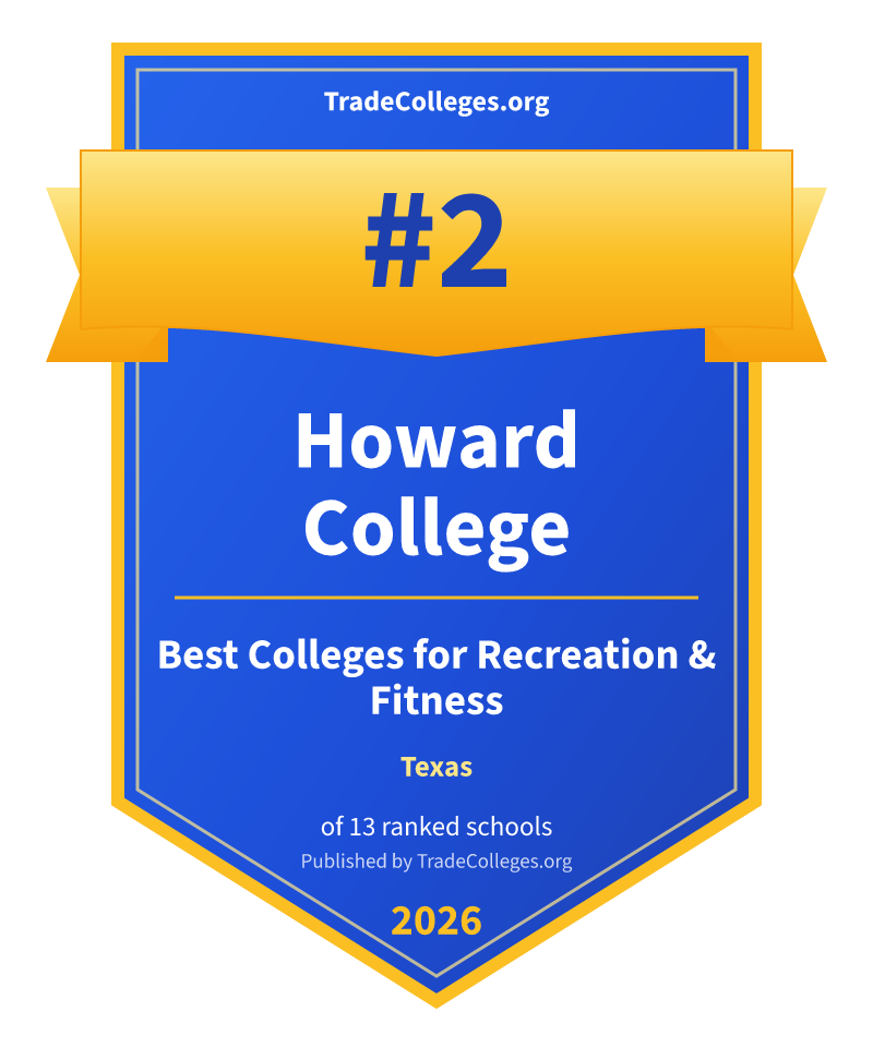 Howard College — #2 of 13 ranked colleges for recreation & fitness in Texas, TradeColleges.org 2026