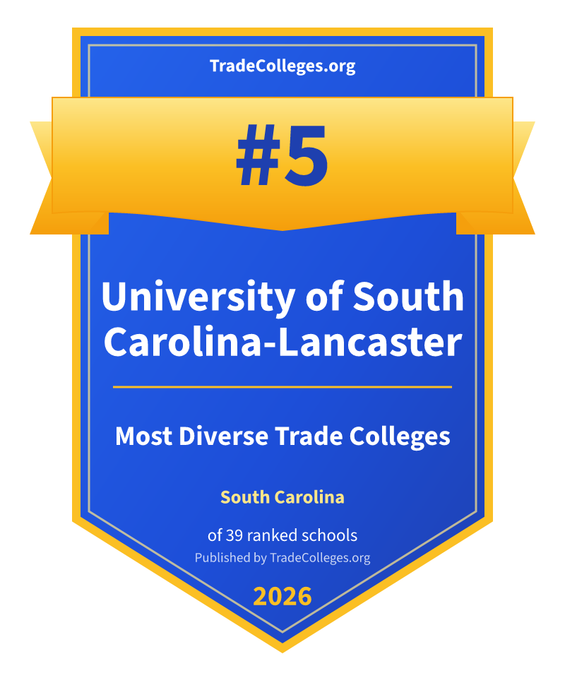 University of South Carolina-Lancaster — #5 of 39 ranked most diverse trade colleges in South Carolina, TradeColleges.org 2026