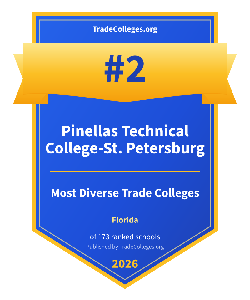 Pinellas Technical College-St. Petersburg — #2 of 173 ranked most diverse trade colleges in Florida, TradeColleges.org 2026