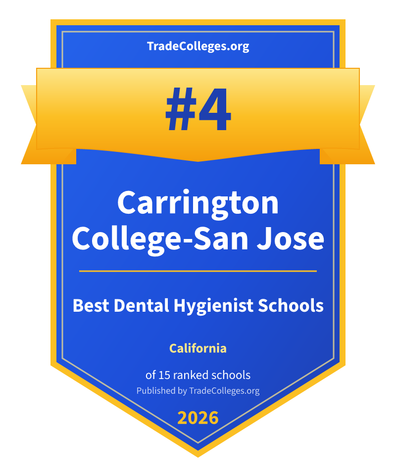Carrington College-San Jose — #4 of 15 ranked dental hygienist schools in California, TradeColleges.org 2026