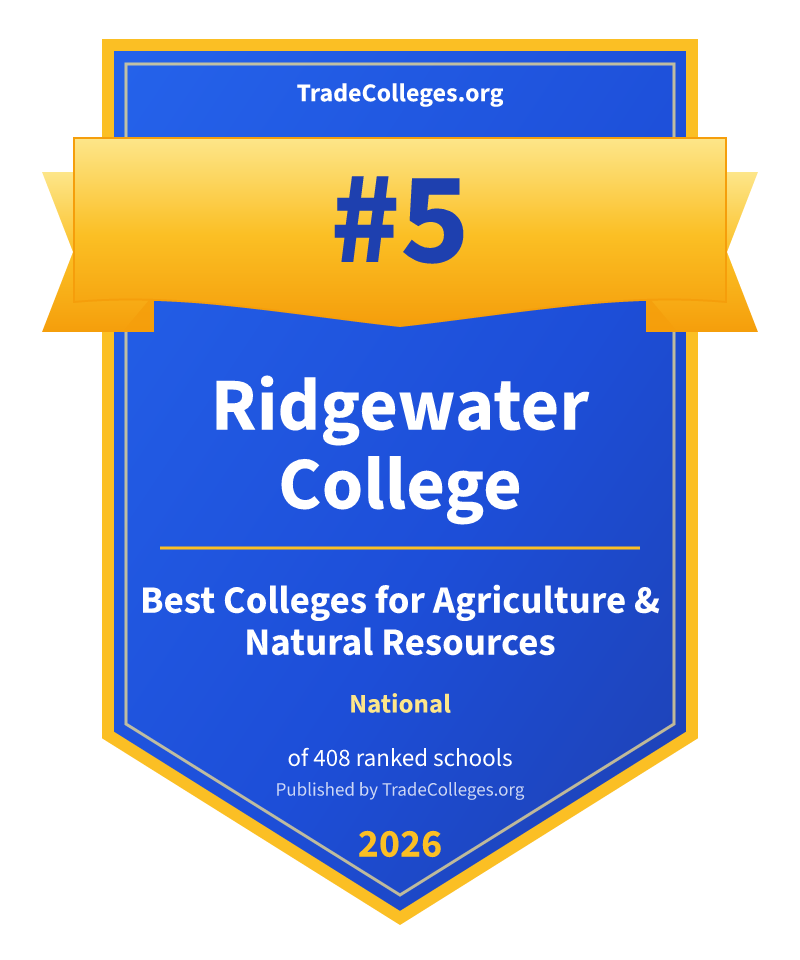 Ridgewater College — #5 of 408 ranked colleges for agriculture & natural resources nationally, TradeColleges.org 2026