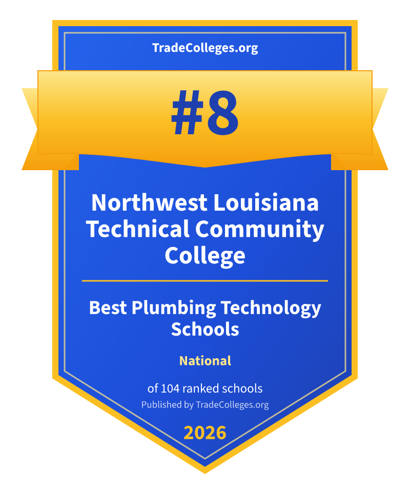 Northwest Louisiana Technical Community College — #8 of 104 ranked plumbing technology schools nationally, TradeColleges.org 2026
