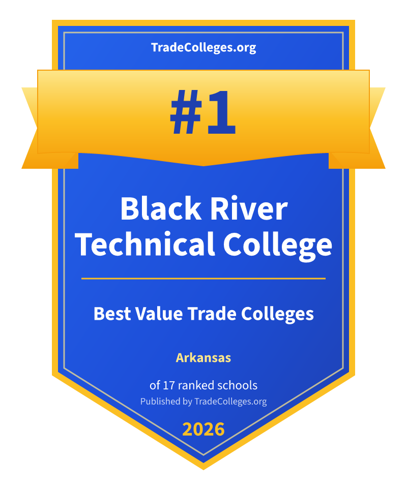 Black River Technical College — #1 of 17 ranked value trade colleges in Arkansas, TradeColleges.org 2026