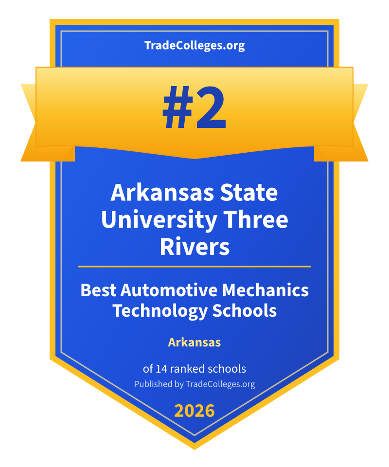 Arkansas State University Three Rivers — #2 of 14 ranked automotive mechanics technology schools in Arkansas, TradeColleges.org 2026