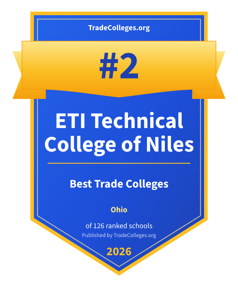 ETI Technical College of Niles — #2 of 126 ranked trade colleges in Ohio, TradeColleges.org 2026