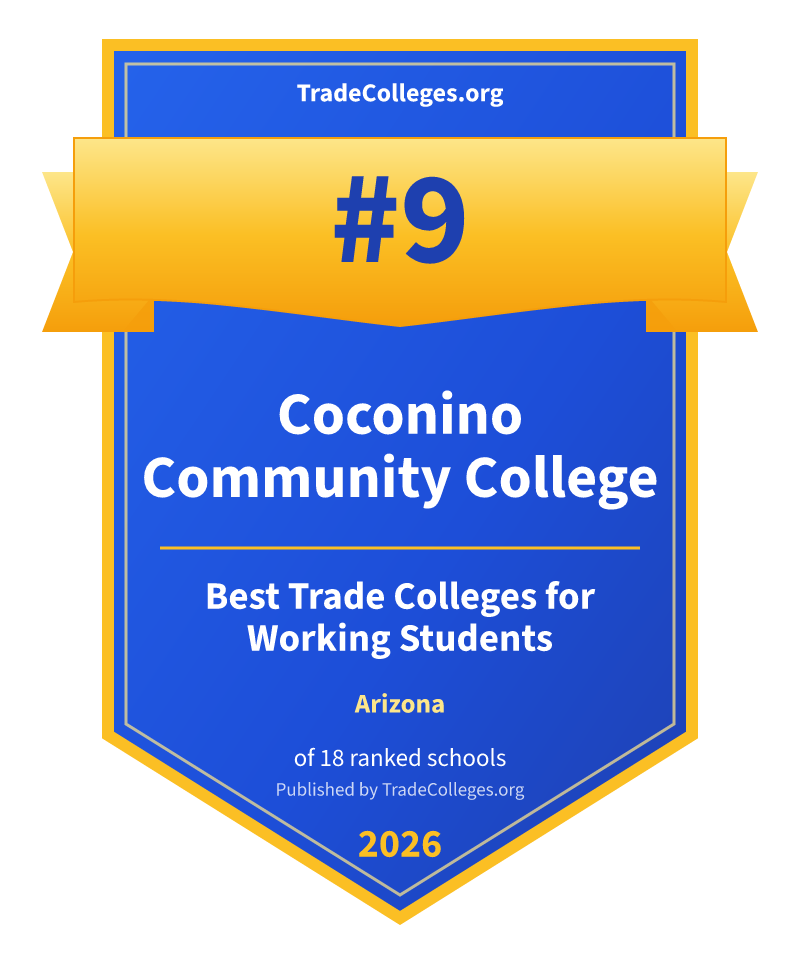 Coconino Community College — #9 of 18 ranked trade colleges for working students in Arizona, TradeColleges.org 2026
