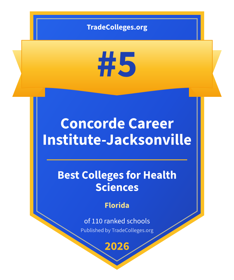 Concorde Career Institute-Jacksonville — #5 of 110 ranked colleges for health sciences in Florida, TradeColleges.org 2026