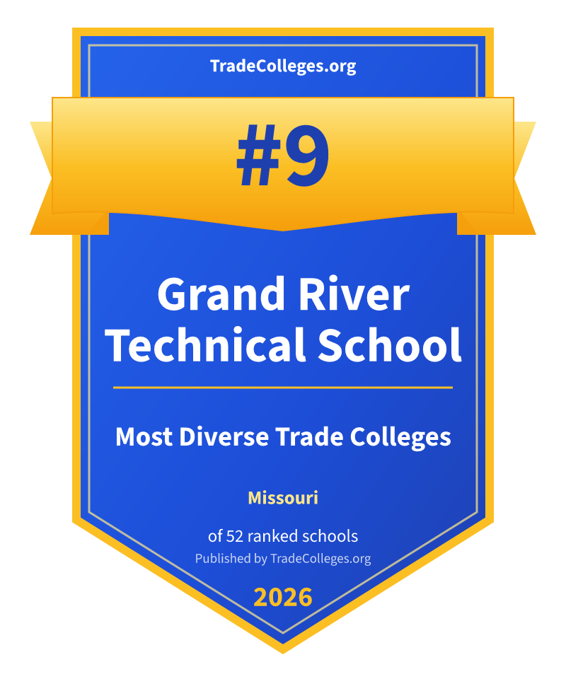 Grand River Technical School — #9 of 52 ranked most diverse trade colleges in Missouri, TradeColleges.org 2026