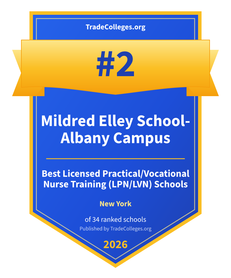 Mildred Elley School-Albany Campus — #2 of 34 ranked licensed practical/vocational nurse training (lpn/lvn) schools in New York, TradeColleges.org 2026