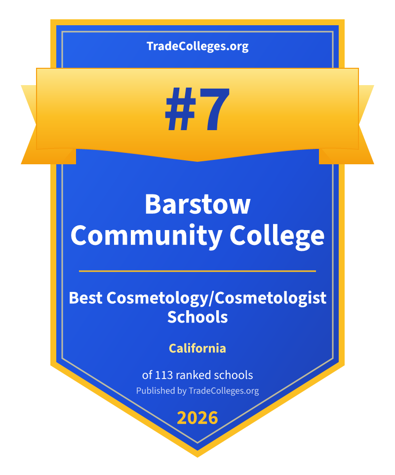 Barstow Community College — #7 of 113 ranked cosmetology/cosmetologist schools in California, TradeColleges.org 2026