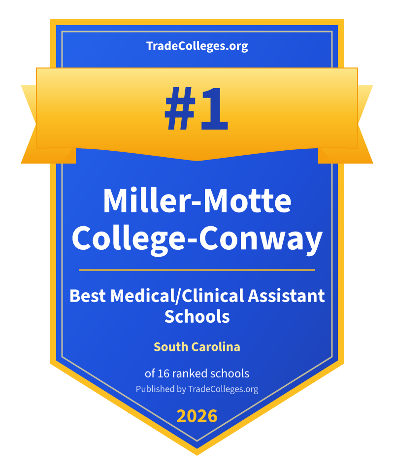 Miller-Motte College-Conway — #1 of 16 ranked medical/clinical assistant schools in South Carolina, TradeColleges.org 2026