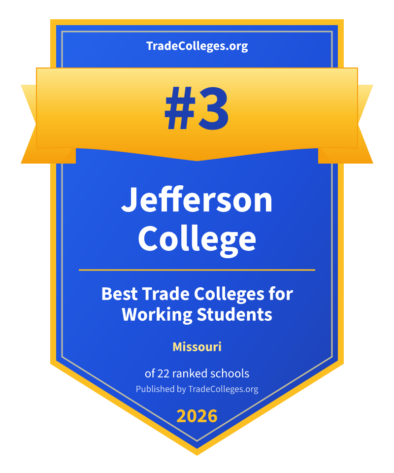 Jefferson College — #3 of 22 ranked trade colleges for working students in Missouri, TradeColleges.org 2026