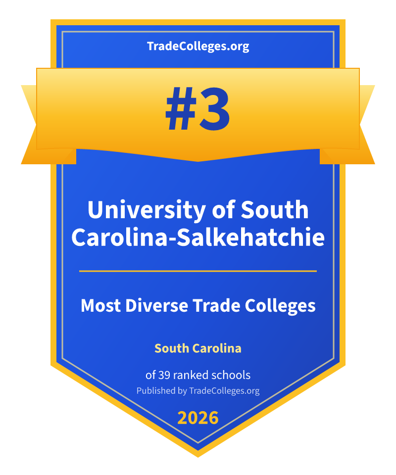 University of South Carolina-Salkehatchie — #3 of 39 ranked most diverse trade colleges in South Carolina, TradeColleges.org 2026
