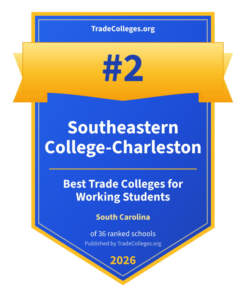 Southeastern College-Charleston — #2 of 36 ranked trade colleges for working students in South Carolina, TradeColleges.org 2026