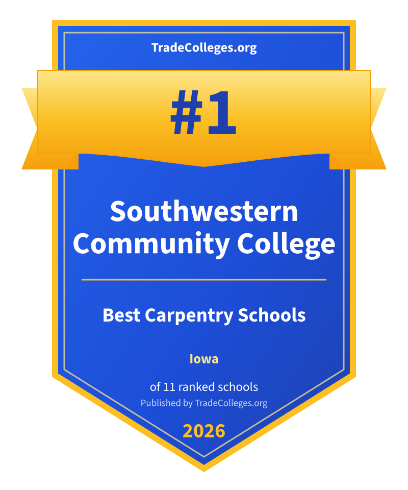 Southwestern Community College — #1 of 11 ranked carpentry schools in Iowa, TradeColleges.org 2026