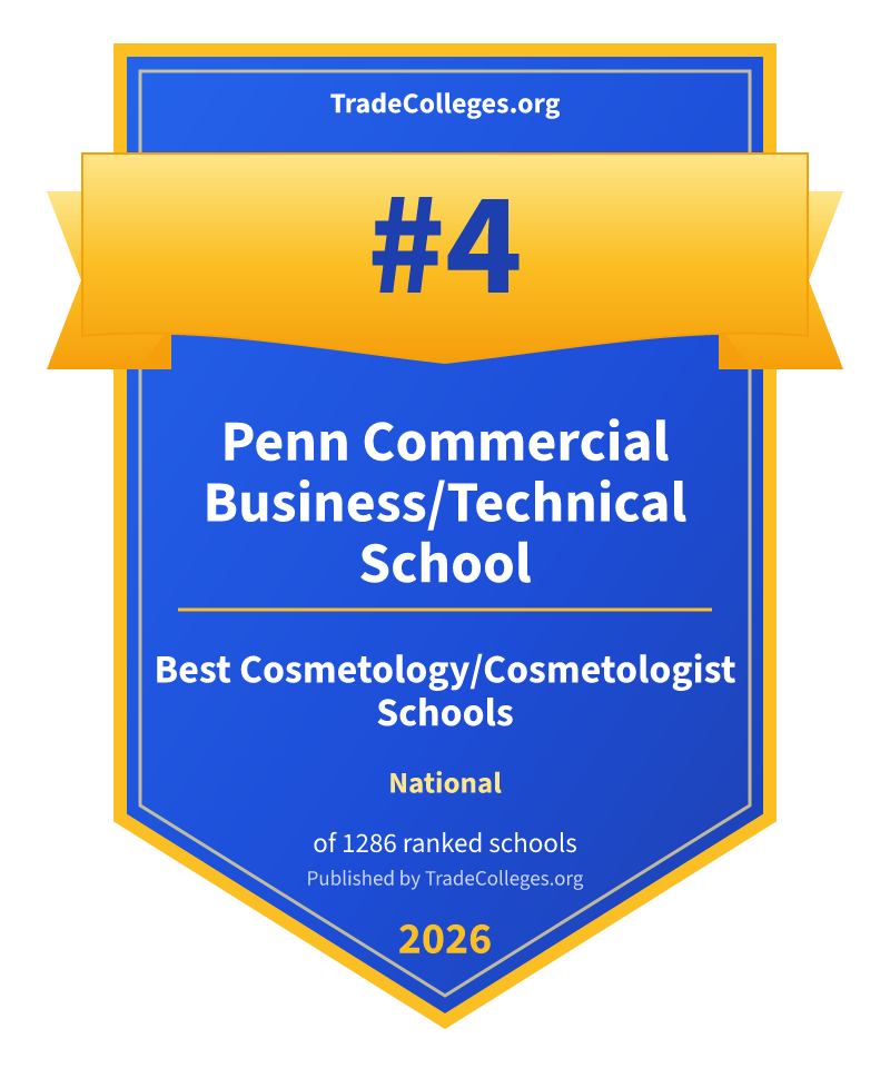 Penn Commercial Business/Technical School — #4 of 1286 ranked cosmetology/cosmetologist schools nationally, TradeColleges.org 2026