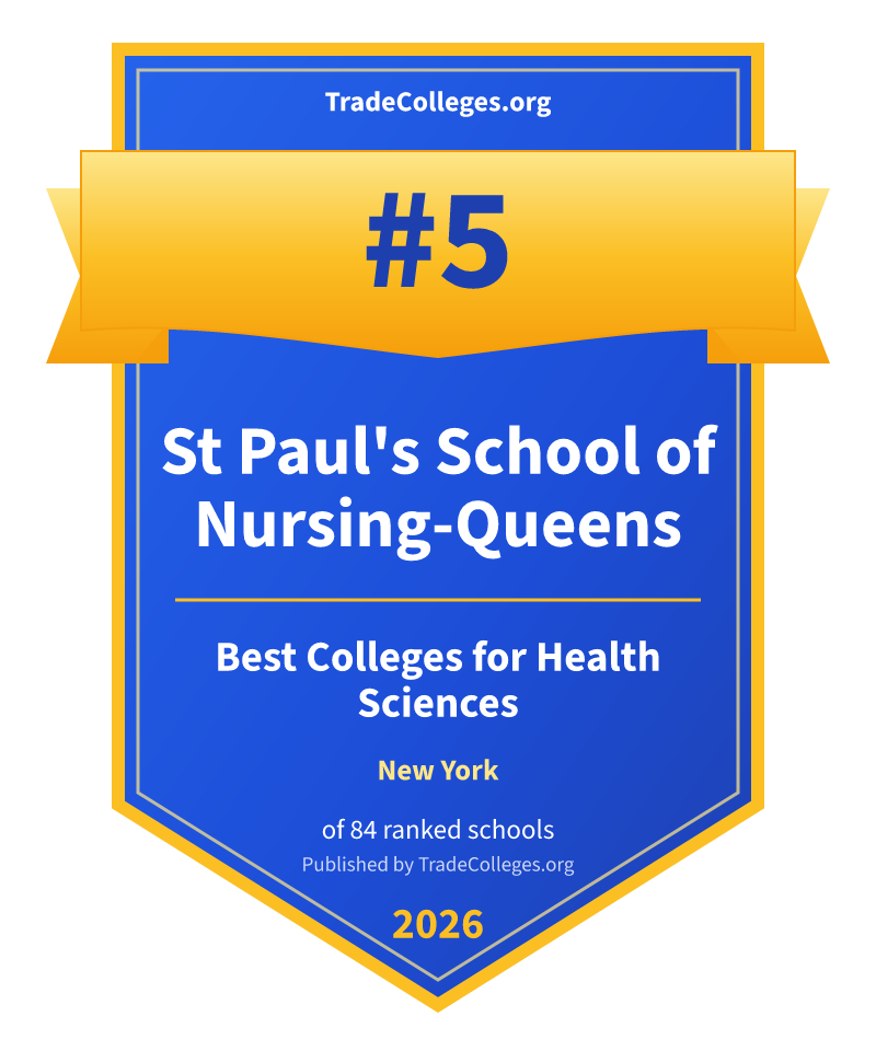 St Paul's School of Nursing-Queens — #5 of 84 ranked colleges for health sciences in New York, TradeColleges.org 2026