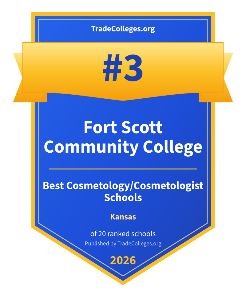 Fort Scott Community College — #3 of 20 ranked cosmetology/cosmetologist schools in Kansas, TradeColleges.org 2026