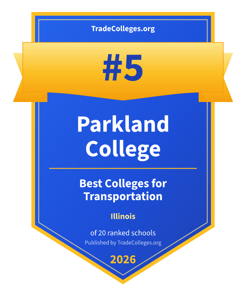 Parkland College — #5 of 20 ranked colleges for transportation in Illinois, TradeColleges.org 2026