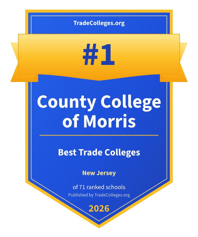 County College of Morris — #1 of 71 ranked trade colleges in New Jersey, TradeColleges.org 2026