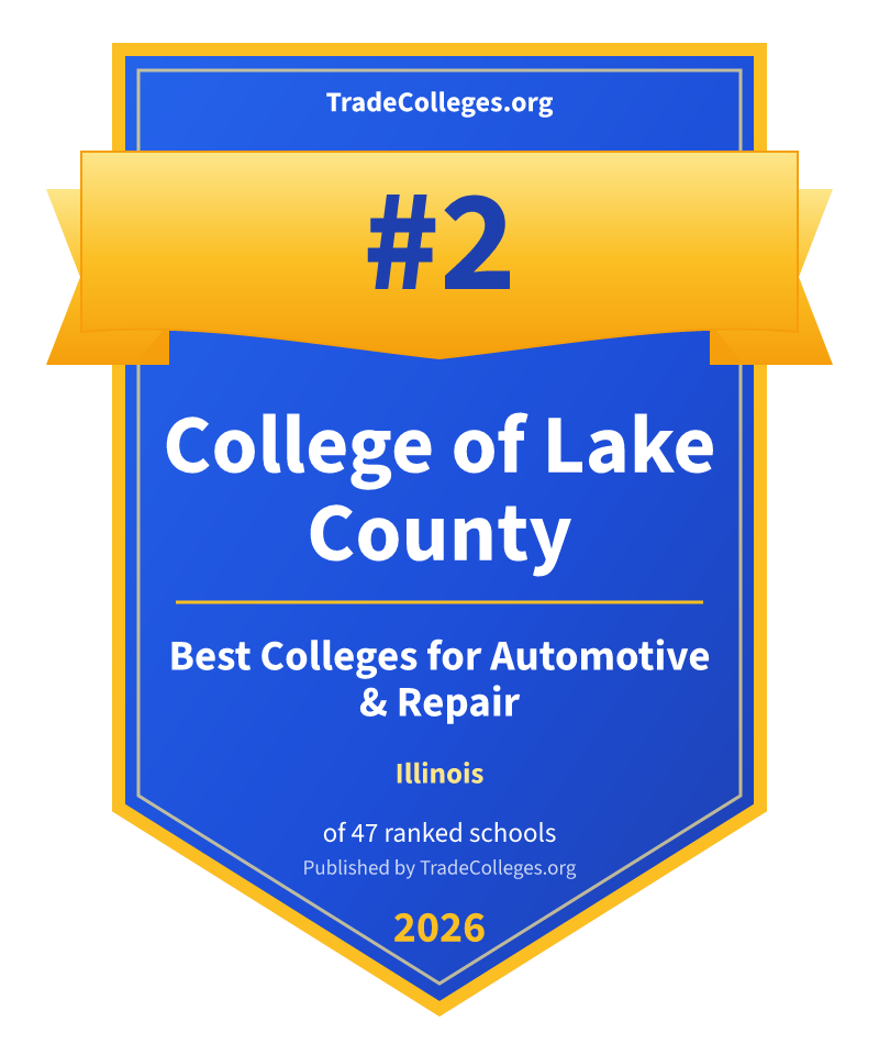College of Lake County — #2 of 47 ranked colleges for automotive & repair in Illinois, TradeColleges.org 2026