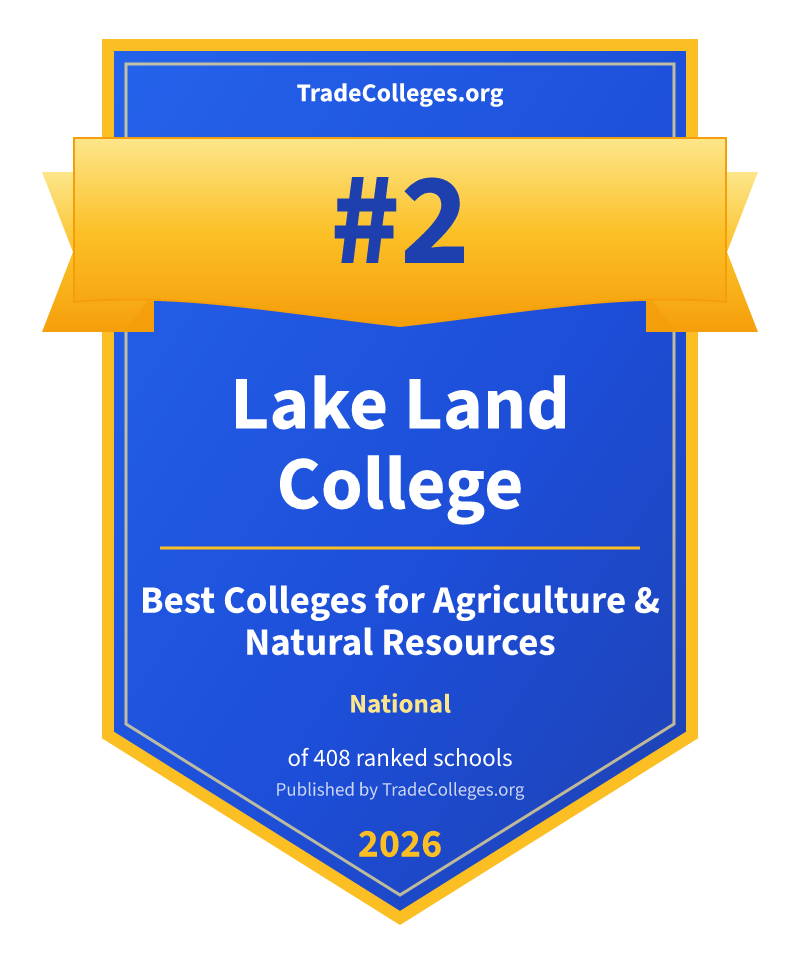 Lake Land College — #2 of 408 ranked colleges for agriculture & natural resources nationally, TradeColleges.org 2026