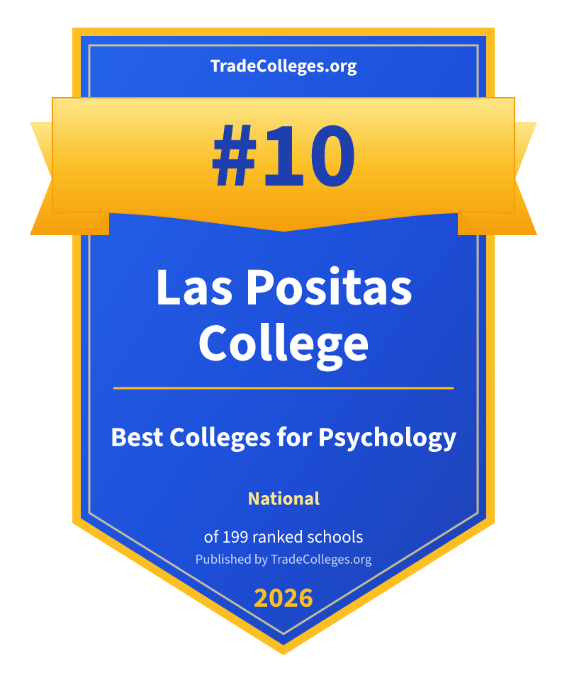 Las Positas College — #10 of 199 ranked colleges for psychology nationally, TradeColleges.org 2026