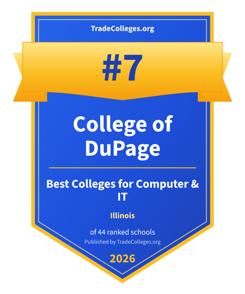 College of DuPage — #7 of 44 ranked colleges for computer & it in Illinois, TradeColleges.org 2026